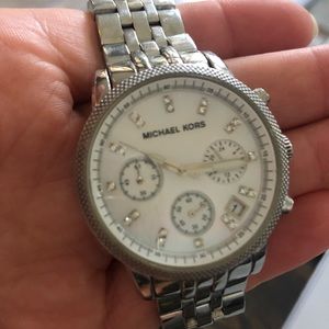 Michael Korn Mother of Pearl Watch